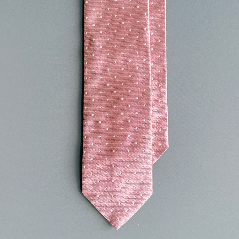 New w Tags - Brooks Brothers Makers and Merchants Silk Tie | Pink Polka Dot